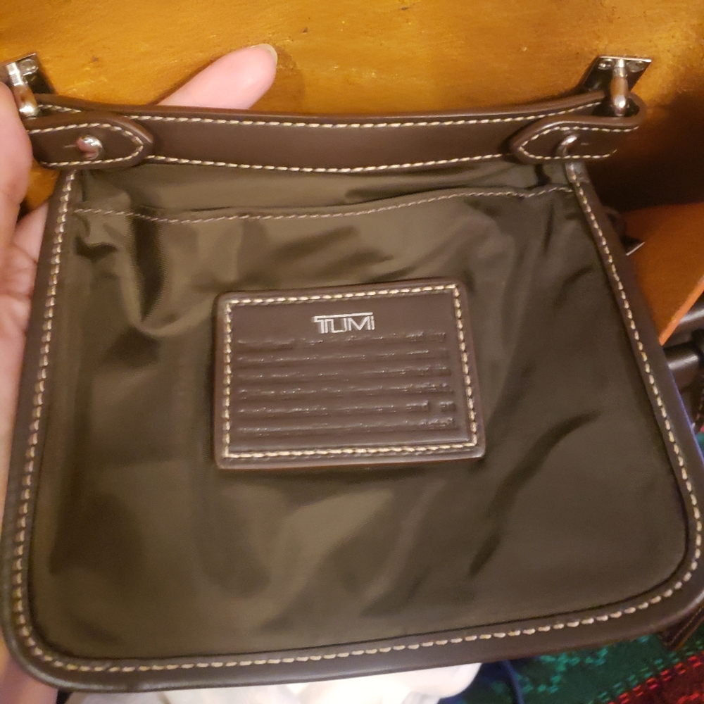 NEW TUMI Chatham Brown Leather travel Bag business Tote weekender bag - Picture 10 of 13